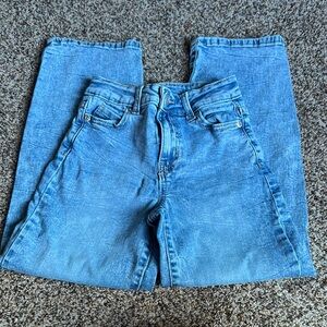 Maurices Blue Straight-Leg Jeans with Distressed Details Size 8 Long